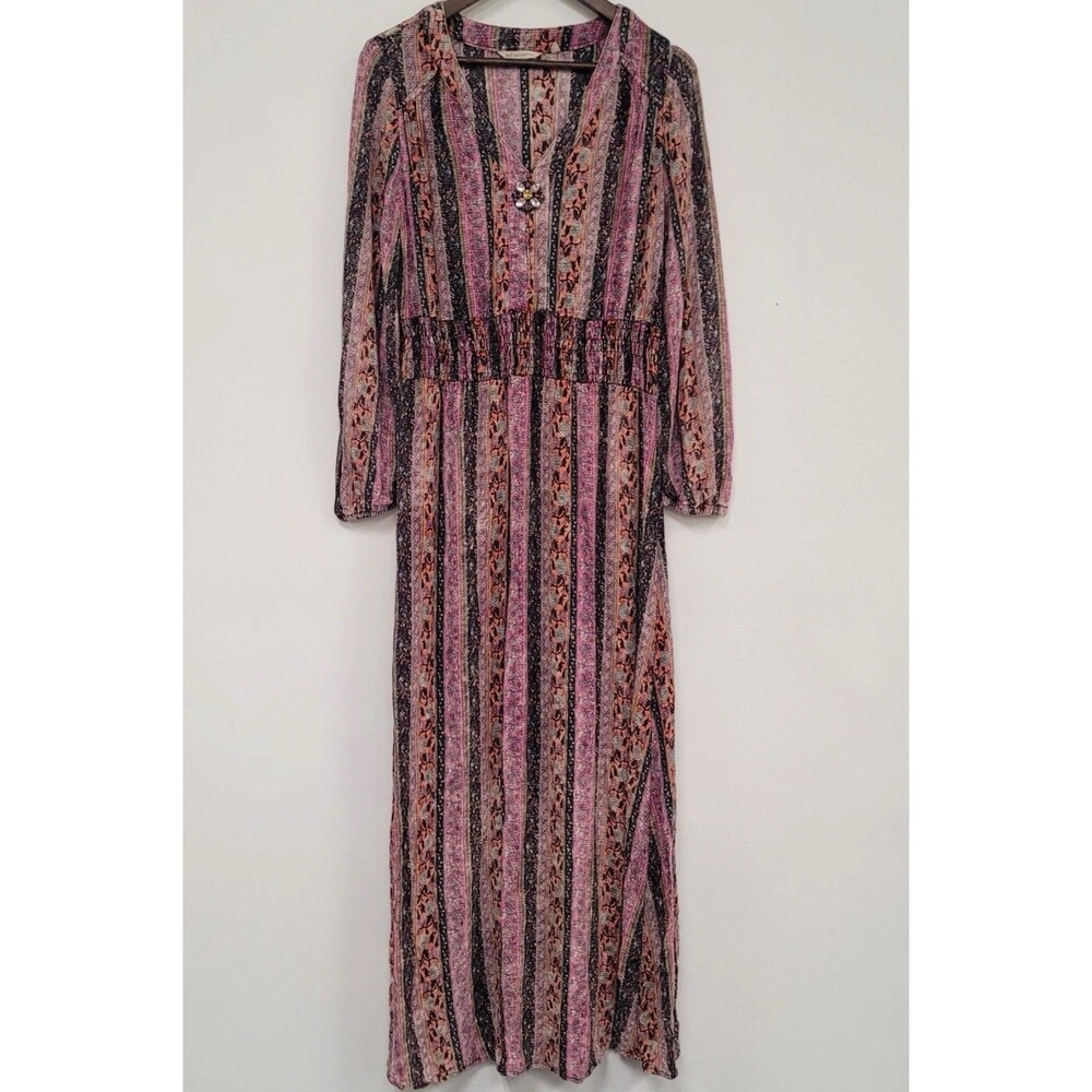Soft Surroundings Womens Esperanza Maxi Dress Size S Gypsy Boho Festival Hippie